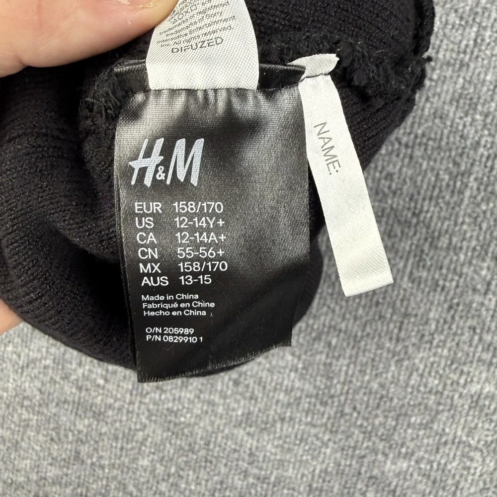 H&M PlayStation Hat Beanie Knit Black‎ Boys One Size Youth Gamer Video Game